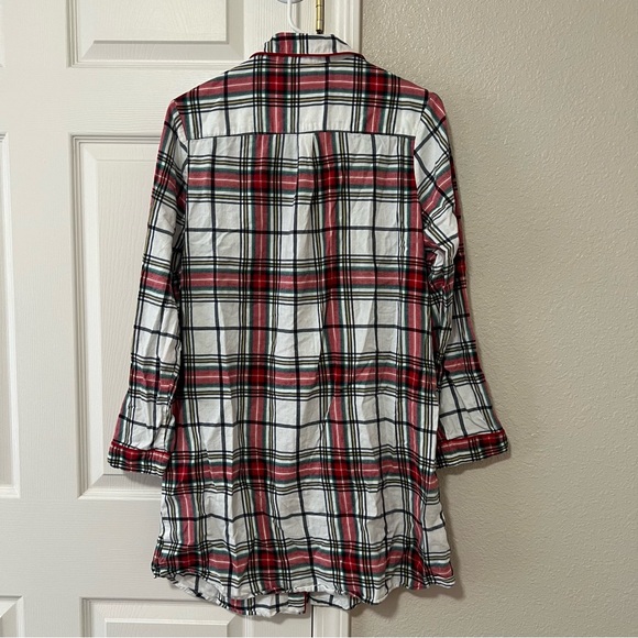 Wondershop Plaid Flannel Sleep Shirt Women’s Medium - Picture 7 of 7